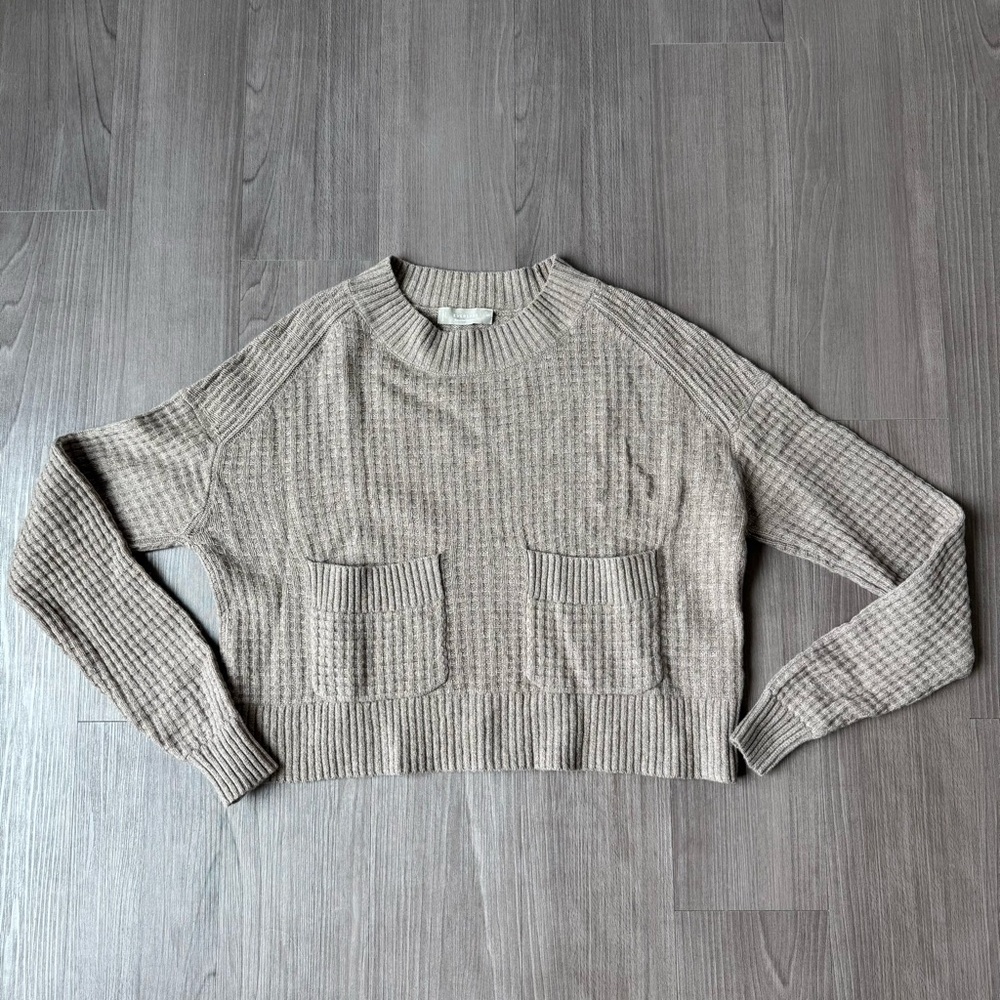 Everlane Belgian-Waffle Pocket Pullover in ReCashmere, XS - Picture 3 of 6